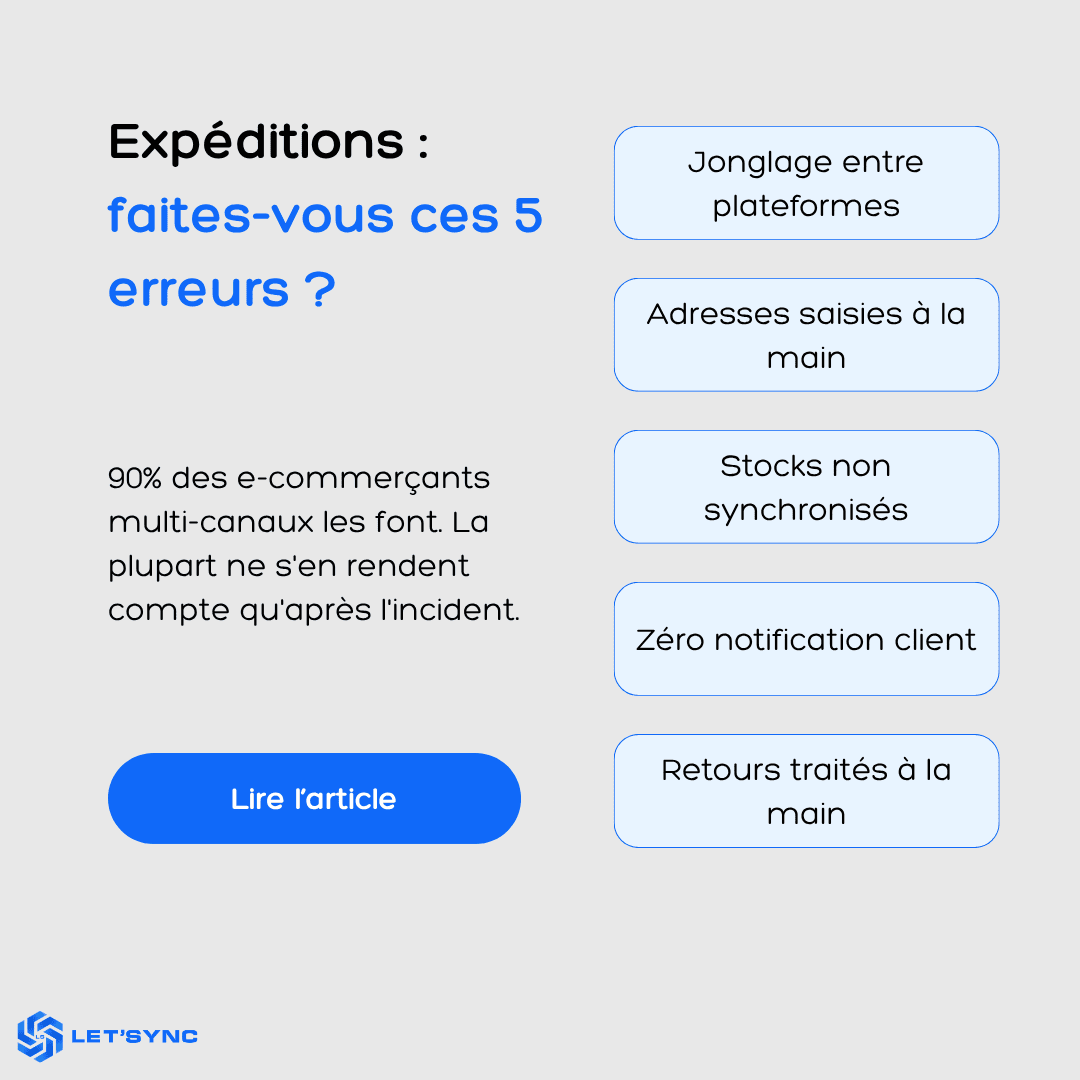 ShippingBo : 5 erreurs que font 90% des e-commerçants avec leurs expéditions. Et comment les éliminer.